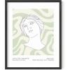 imageHAUS AND HUES Pink Wall Art Danish Pastel Posters Aesthetic Room Decor Cool Trendy Prints Unframed 12x16Statue on Green Waves