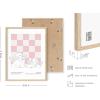 imageHAUS AND HUES Pink Wall Art Danish Pastel Posters Aesthetic Room Decor Cool Trendy Prints Unframed 12x16Statues on Pink Checks