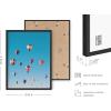 imageHAUS AND HUES Santorini Vintage Beach Prints  Greece Poster Vintage Beach Posters and Greek Photos Santorini Art Painting Mykonos Beige Frame 16x20Hot Air Balloons
