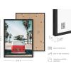 imageHAUS AND HUES Santorini Vintage Beach Prints  Greece Poster Vintage Beach Posters and Greek Photos Santorini Art Painting Mykonos Beige Frame 16x20Red Surf Van
