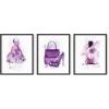 imageHAUS AND HUES Summer Matisse Art Print Set of 324x36Purple Glam Watercolor
