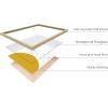imageHAUS AND HUES Sun Art Print Yellow Wall Decor  Mid Century Modern Wall Decor Scandinavian Wall Art Nordic Wall Art Modern Art Boho Art Prints Beige Frame 12x16sun and birds