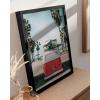 imageHAUS AND HUES Surfing Poster Beach Room Decor  Surfer Poster Art Prints Surfer Wall Art Wall Decor Vintage Beach Posters Surfer Print Black Frame 16x20Red Surf Van