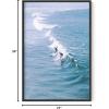 imageHAUS AND HUES Surfing Poster Beach Room Decor  Surfer Poster Art Prints Surfer Wall Art Wall Decor Vintage Beach Posters Surfer Print Black Frame 16x20Surfer Print