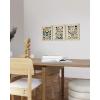 imageHAUS AND HUES Tiles Art Print Set of 324x36  Framed BeigeAdolphe Butterfly