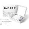 imageHAUS AND HUES Tiles Art Print Set of 324x36  Framed BeigeBlack  White