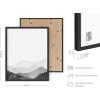 imageHAUS AND HUES Tiles Art Print Set of 324x36  Framed BeigeBlack  White