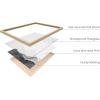 imageHAUS AND HUES Tiles Art Print Set of 324x36  Framed BeigeBlack  White