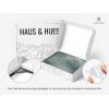 imageHAUS AND HUES Tiles Art Print Set of 324x36  Framed BeigeFoggy Green