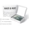 imageHAUS AND HUES Tiles Art Print Set of 324x36  Framed BeigeFoggy Green