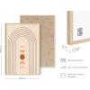 imageHAUS AND HUES Tiles Art Print Set of 324x36  Framed BeigeMid Century Boho
