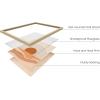 imageHAUS AND HUES Tiles Art Print Set of 324x36  Framed BeigeMid Century Boho