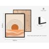 imageHAUS AND HUES Tiles Art Print Set of 324x36  Framed BeigeMid Century Boho