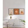 imageHAUS AND HUES Tiles Art Print Set of 324x36  Framed BeigeMid Century Boho