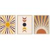 imageHAUS AND HUES Tiles Art Print Set of 324x36  Framed BeigeMid Century Terracotta