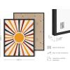 imageHAUS AND HUES Tiles Art Print Set of 324x36  Framed BeigeMid Century Terracotta