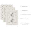 imageHAUS AND HUES Tiles Art Print Set of 324x36  Framed BeigeMoroccan Rug