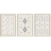 imageHAUS AND HUES Tiles Art Print Set of 324x36  Framed BeigeMoroccan Rug