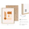 imageHAUS AND HUES Tiles Art Print Set of 324x36  Framed BeigeMulticolored Circles