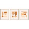 imageHAUS AND HUES Tiles Art Print Set of 324x36  Framed BeigeMulticolored Circles