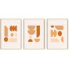 imageHAUS AND HUES Tiles Art Print Set of 324x36  Framed BeigeMulticolored Circles
