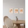 imageHAUS AND HUES Tiles Art Print Set of 324x36  Framed BeigeMulticolored Circles