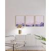 imageHAUS AND HUES Tiles Art Print Set of 324x36  Framed BeigePink  Purple