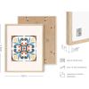 imageHAUS AND HUES Tiles Art Print Set of 324x36  Framed BeigeTiles