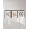 imageHAUS AND HUES Tiles Art Print Set of 324x36  Framed BeigeTiles