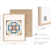 imageHAUS AND HUES Tiles Art Print Set of 324x36  Framed BeigeTiles