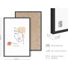 imageHAUS AND HUES Tropical Leaf Wall Art  Monstera ampamp Palm Prints Botanical Line Drawing Greenery Decor Beige Frame 12x16Abstract Girl