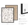 imageHAUS AND HUES Tropical Leaf Wall Art  Monstera ampamp Palm Prints Botanical Line Drawing Greenery Decor Black Frame 16x20Face Collage