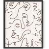 imageHAUS AND HUES Tropical Leaf Wall Art  Monstera ampamp Palm Prints Botanical Line Drawing Greenery Decor Black Frame 16x20Face Collage