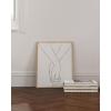 imageHAUS AND HUES Tropical Leaf Wall Art  Monstera ampamp Palm Prints Botanical Line Drawing Greenery Decor Black Frame 16x20Holding Hands