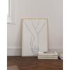imageHAUS AND HUES Tropical Leaf Wall Art  Monstera ampamp Palm Prints Botanical Line Drawing Greenery Decor Black Frame 16x20Holding Hands