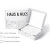 imageHAUS AND HUES Tropical Leaf Wall Art  Monstera ampamp Palm Prints Botanical Line Drawing Greenery Decor Black Frame 16x20Monstera Collage