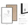 imageHAUS AND HUES Tropical Leaf Wall Art  Monstera ampamp Palm Prints Botanical Line Drawing Greenery Decor Black Frame 16x20Woman with Flower