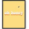 imageHAUS AND HUES Yellow Wall Art  Quote Posters For Teens Aesthetic Posters For Bedroom Girls Art Print For Teen Girls Room Aesthetic Preppy Wall Art Beige Framed 12quotx16quotHoney Yellow
