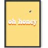 imageHAUS AND HUES Yellow Wall Art  Quote Posters For Teens Aesthetic Posters For Bedroom Girls Art Print For Teen Girls Room Aesthetic Preppy Wall Art Beige Framed 12quotx16quotHoney Yellow