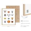 imageHaus and Hues Animal Nursery Art Prints  Set of 4 Baby Nursery Wall Decor for Boys and Girls Baby Boy Room Dcor Kids Bathroom Dcor Animal Pictures Wall Art Black Frame 11x14Safari