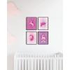 imageHaus and Hues Animal Nursery Art Prints  Set of 4 Baby Nursery Wall Decor for Boys and Girls Baby Boy Room Dcor Kids Bathroom Dcor Animal Pictures Wall Art Black Frame 11x14Unicorn