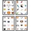 imageHaus and Hues Animal Nursery Art Prints  Set of 4 Baby Nursery Wall Decor for Boys and Girls Baby Boy Room Dcor Kids Bathroom Dcor Animal Pictures Wall Art Black Frame 11x14Safari