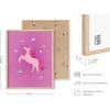 imageHaus and Hues Animal Nursery Art Prints  Set of 4 Baby Nursery Wall Decor for Boys and Girls Baby Boy Room Dcor Kids Bathroom Dcor Animal Pictures Wall Art Black Frame 11x14Unicorn