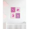 imageHaus and Hues Animal Nursery Art Prints  Set of 4 Baby Nursery Wall Decor for Boys and Girls Baby Boy Room Dcor Kids Bathroom Dcor Animal Pictures Wall Art Black Frame 11x14Unicorn
