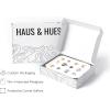 imageHaus and Hues Animal Nursery Art Prints  Set of 4 Baby Nursery Wall Decor for Boys and Girls Baby Boy Room Dcor Kids Bathroom Dcor Animal Pictures Wall Art Black Frame 11x14Safari