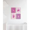 imageHaus and Hues Animal Nursery Art Prints  Set of 4 Baby Nursery Wall Decor for Boys and Girls Baby Boy Room Dcor Kids Bathroom Dcor Animal Pictures Wall Art Black Frame 11x14Unicorn