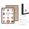 imageHaus and Hues Animal Nursery Art Prints  Set of 4 Baby Nursery Wall Decor for Boys and Girls Baby Boy Room Dcor Kids Bathroom Dcor Animal Pictures Wall Art Black Frame 11x14Safari