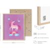 imageHaus and Hues Animal Nursery Art Prints  Set of 4 Baby Nursery Wall Decor for Boys and Girls Baby Boy Room Dcor Kids Bathroom Dcor Animal Pictures Wall Art Black Frame 11x14Unicorn