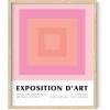 imageHAUS AND HUES Art Exhibition Poster  Danish Pastel Danish Pink Geometric Beige Frame 16x20