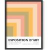 imageHAUS AND HUES Flower Market Poster Danish Pastel Wall Art Floral Prints and Decor Pastel Flowers Wall Poster Beige Framed 24quot x 36quotColorful Geometric Angles